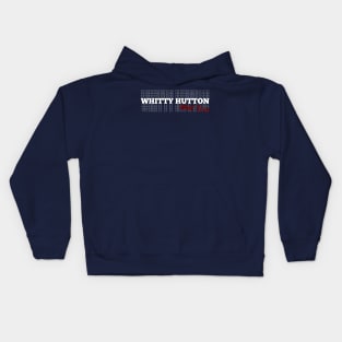 Whitty Hutton Repeated Stacked Text Kids Hoodie